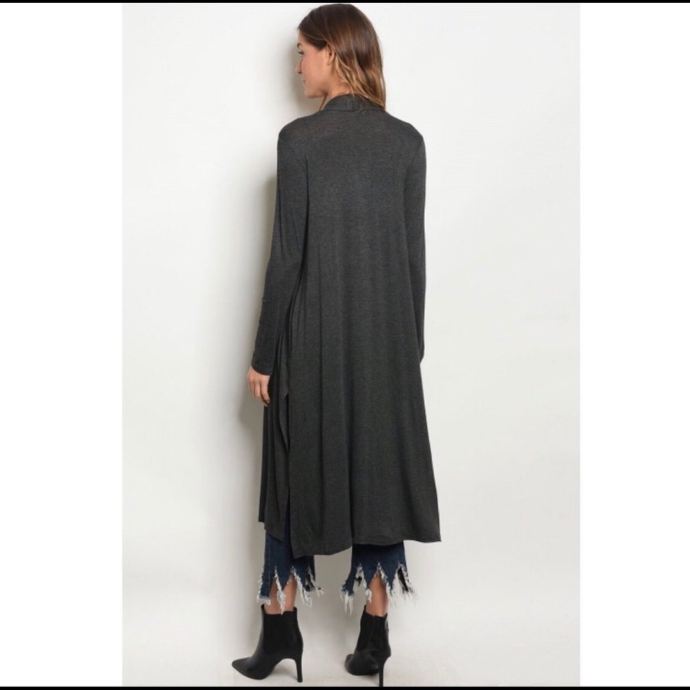 Grey Duster With Pockets - Picture 3 of 3